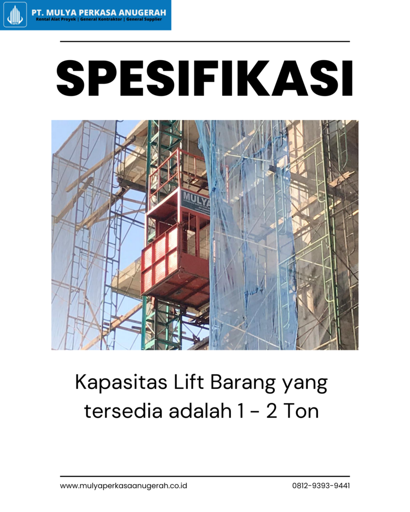 Sewa Lift Barang Material