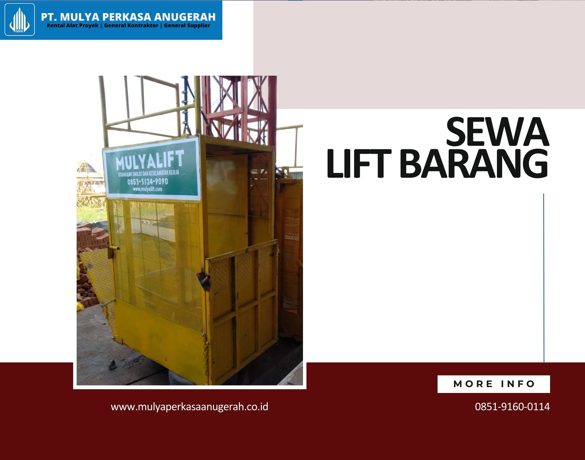 Lift Barang Kota Payakumbuh, Sumatera Barat – BISA NEGO