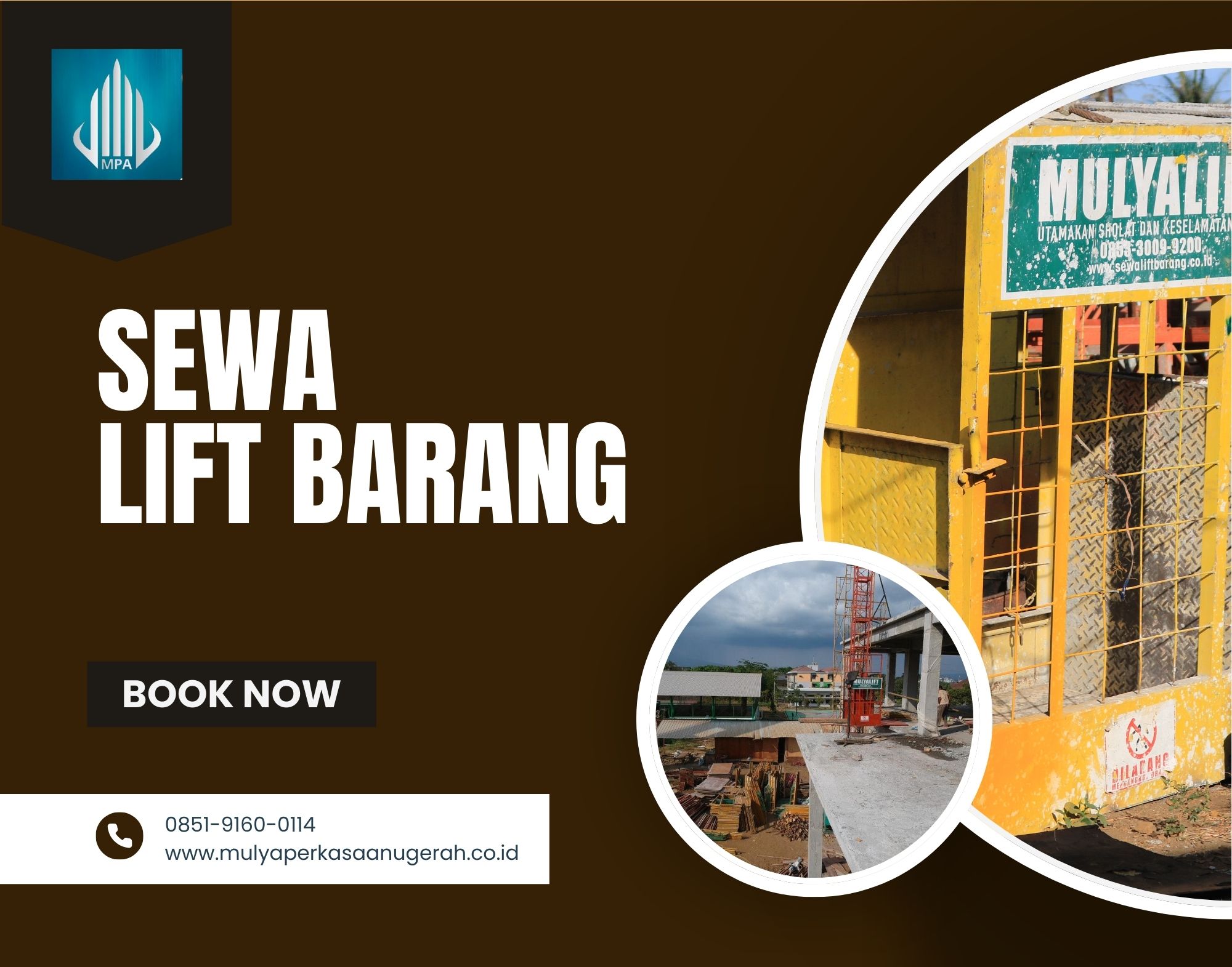 Sewa Lift Barang Material Proyek Palembang