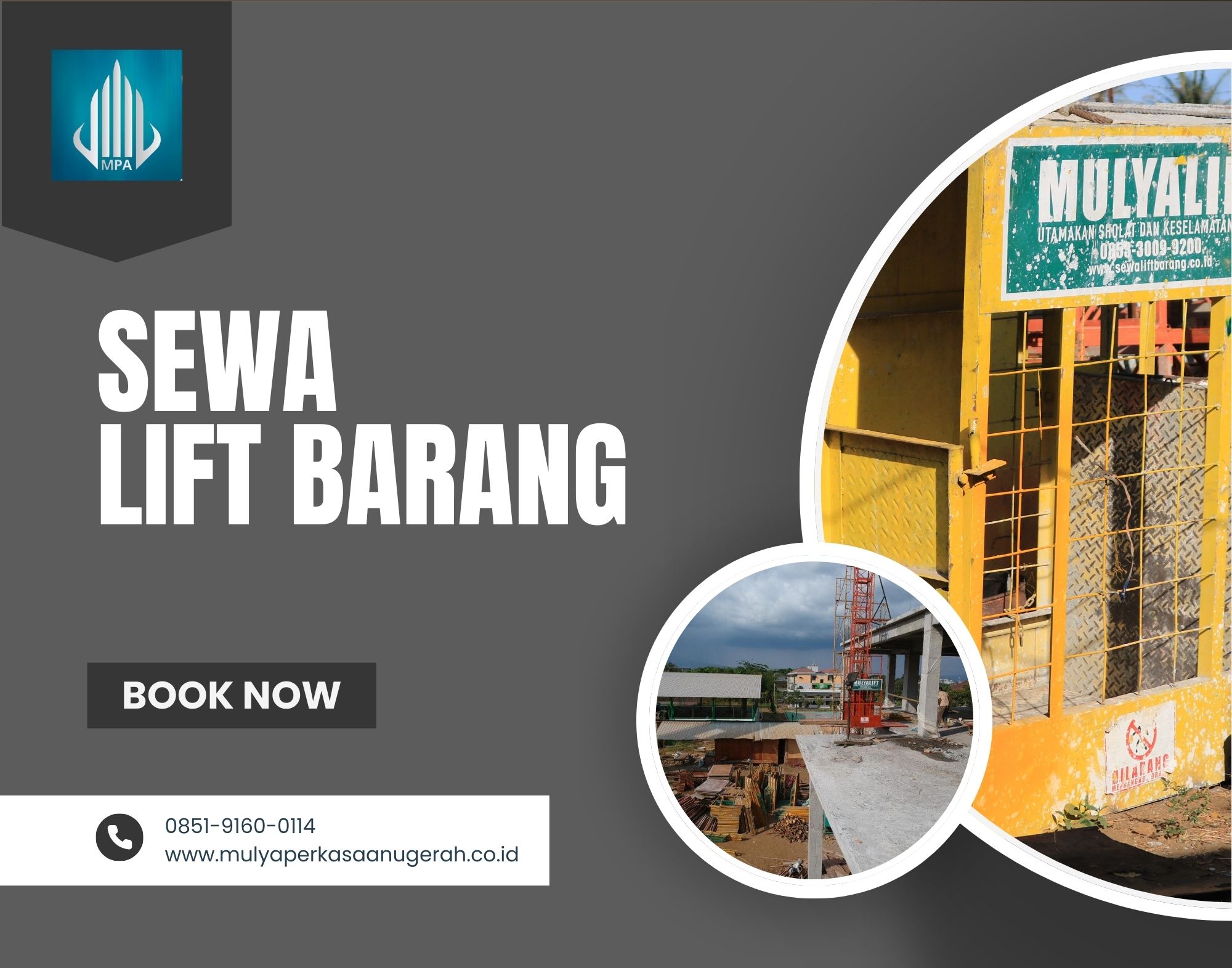 Sewa Lift Barang Proyek Material Kab. Badung, Bali