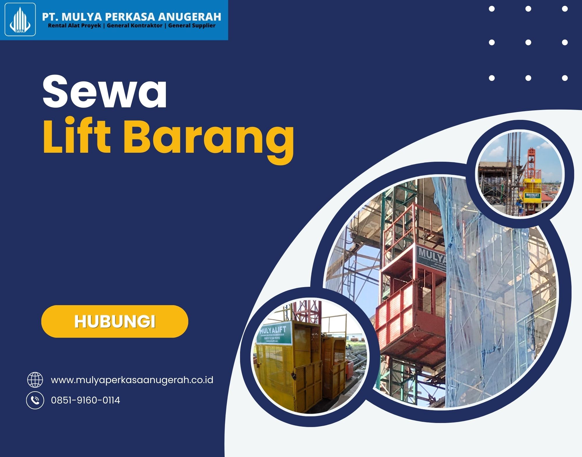 Sewa Lift Barang Material Proyek Kota Denpasar, Bali