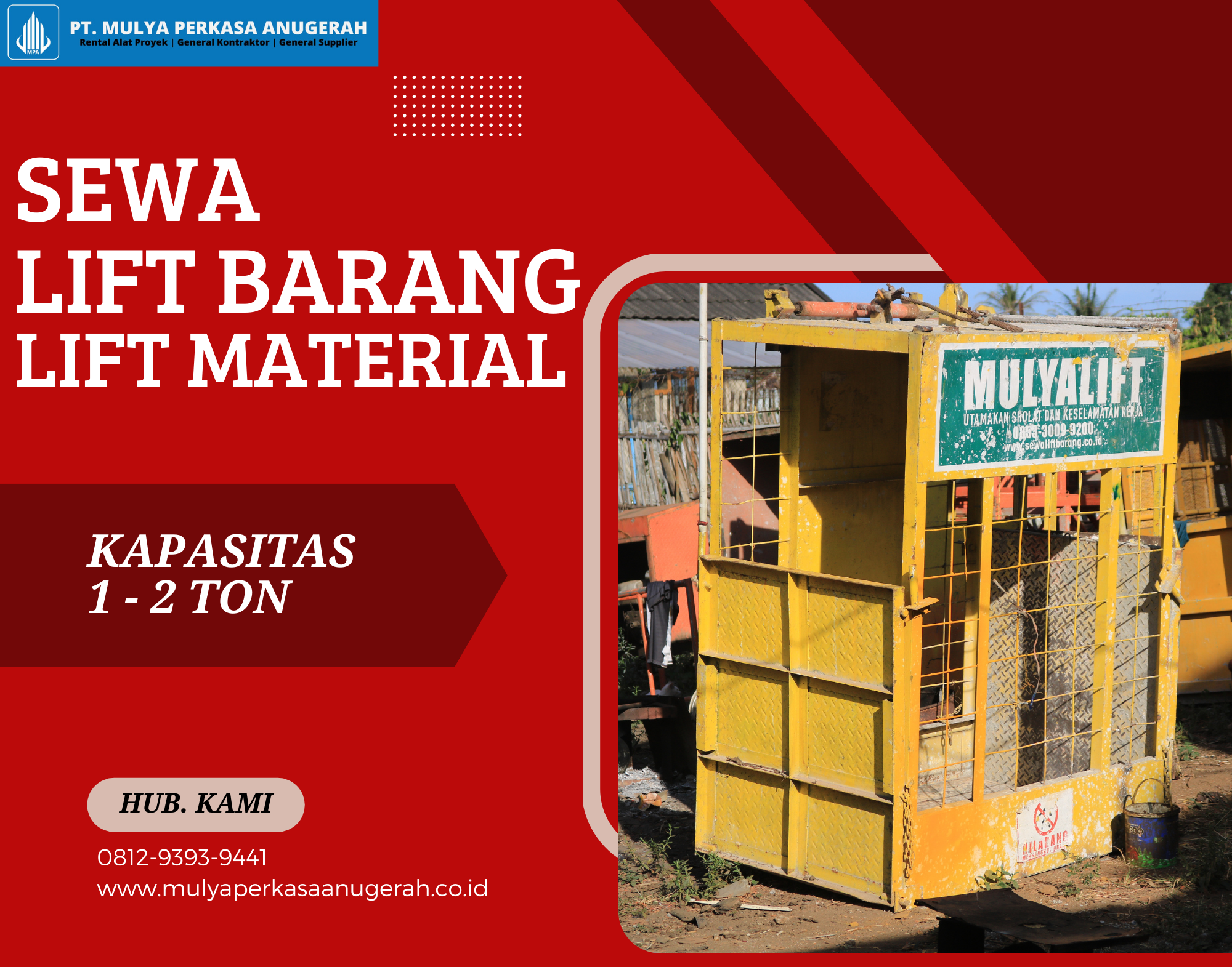 Sewa Lift Barang Sukabumi 081293939441