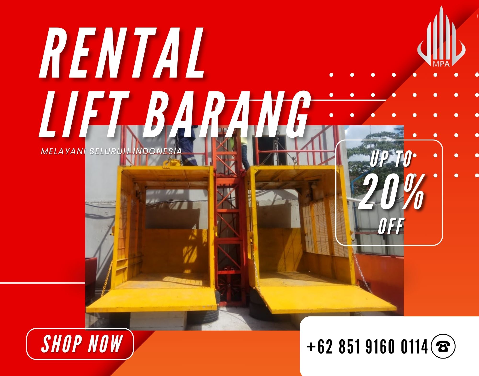 Sewa Lift Barang Depok