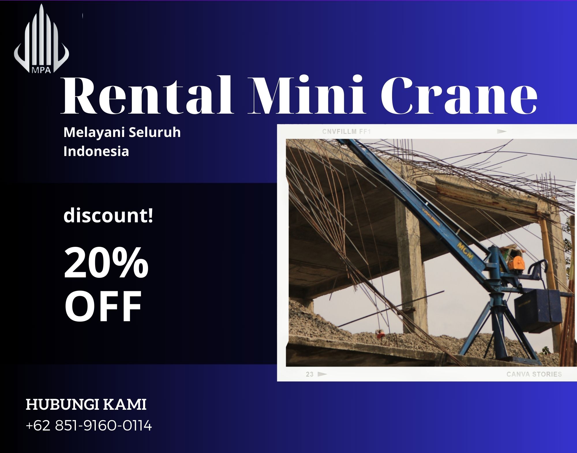 Sewa MIni Crane Palangkaraya