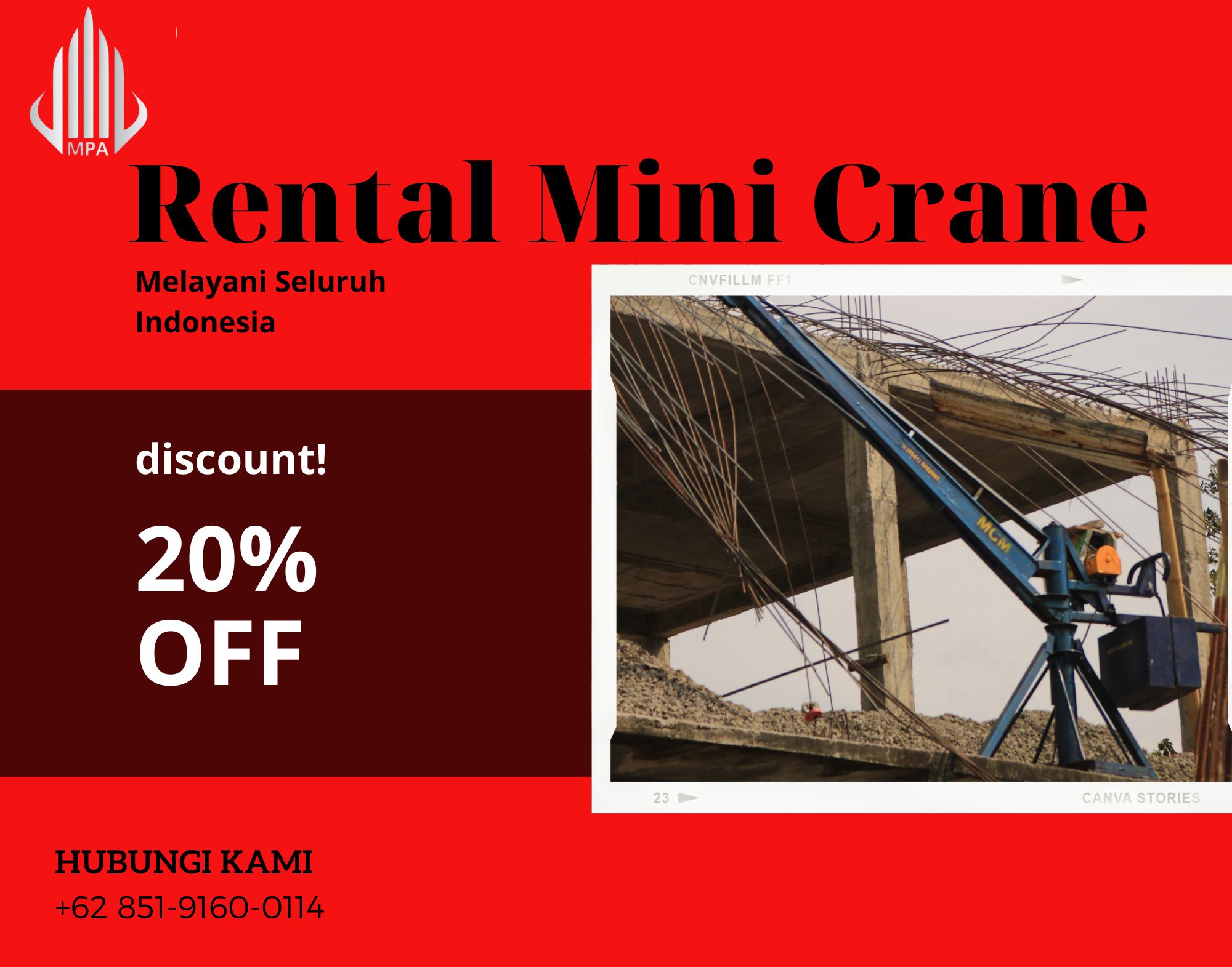 Sewa Mini Crane Bandung