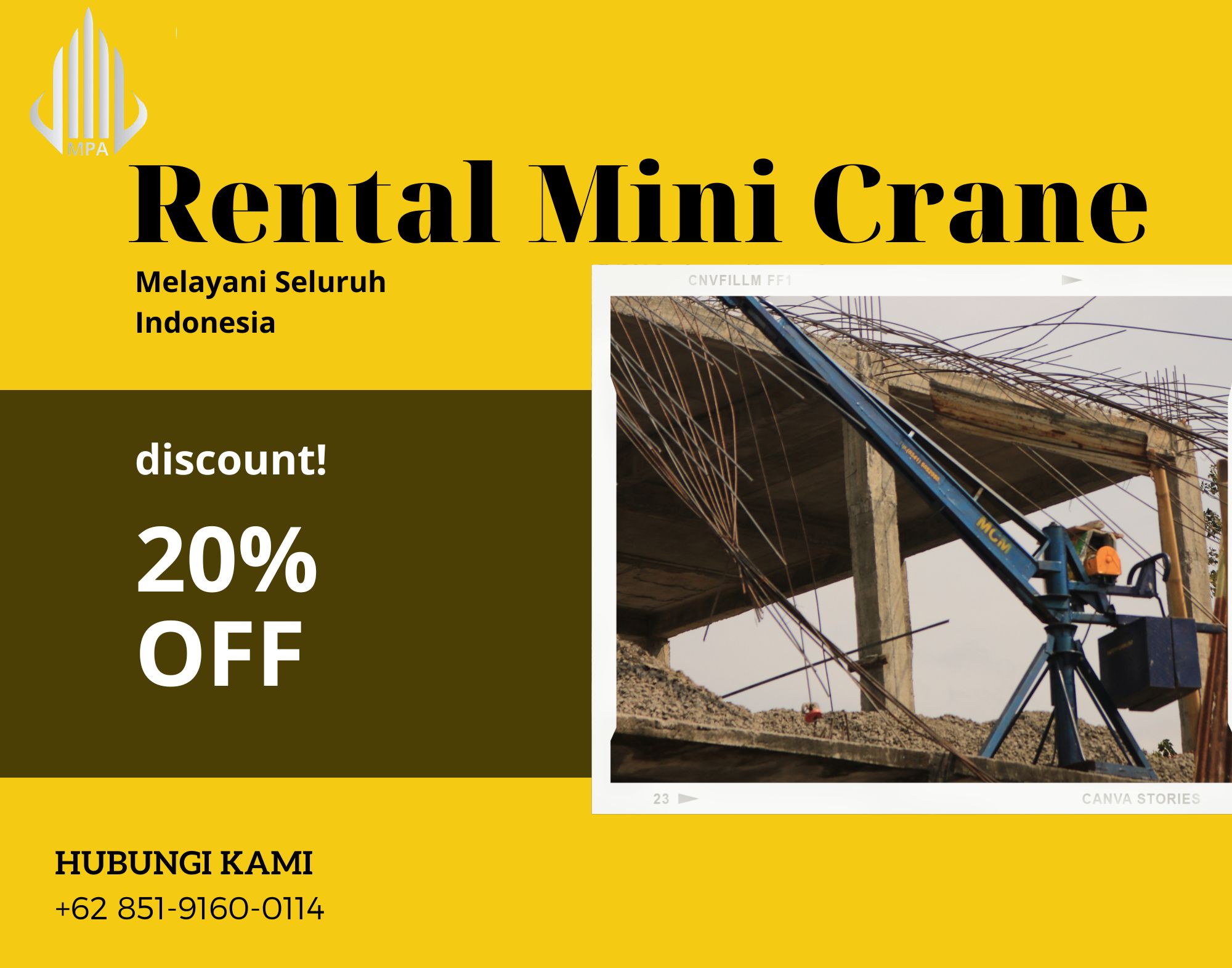 Sewa Mini Crane Medan