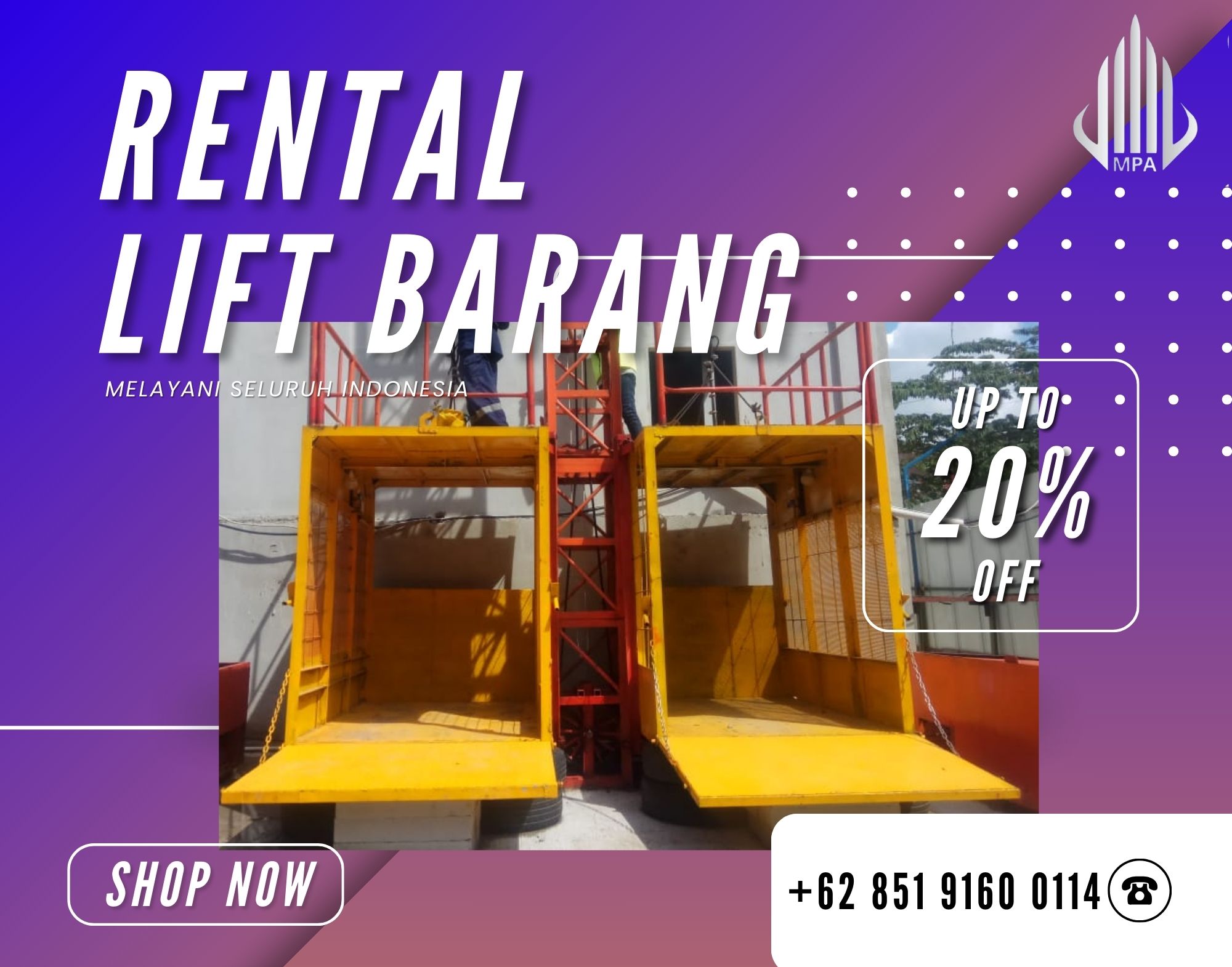 Sewa Lift Barang Sumedang