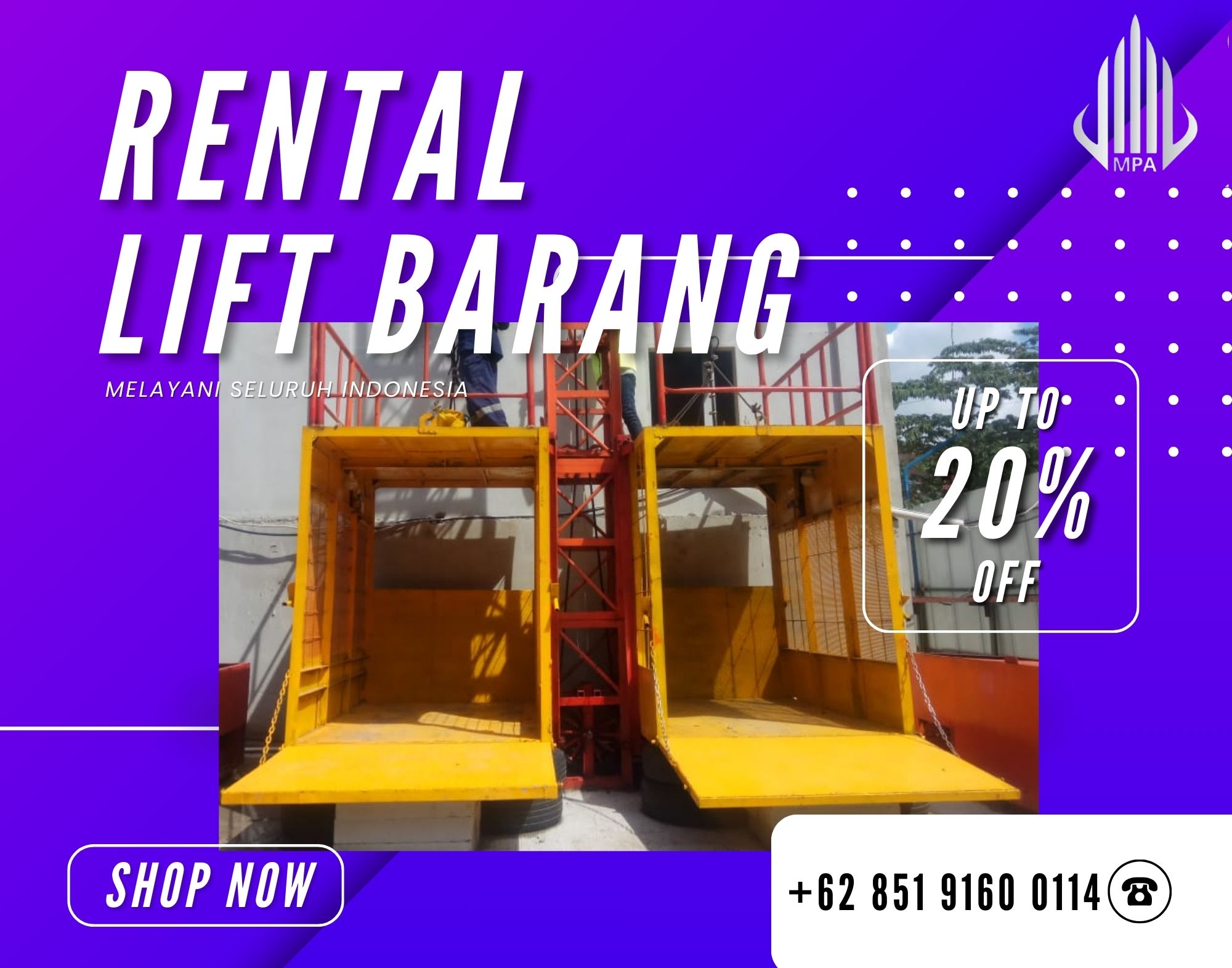 Sewa Lift Barang Sukabumi