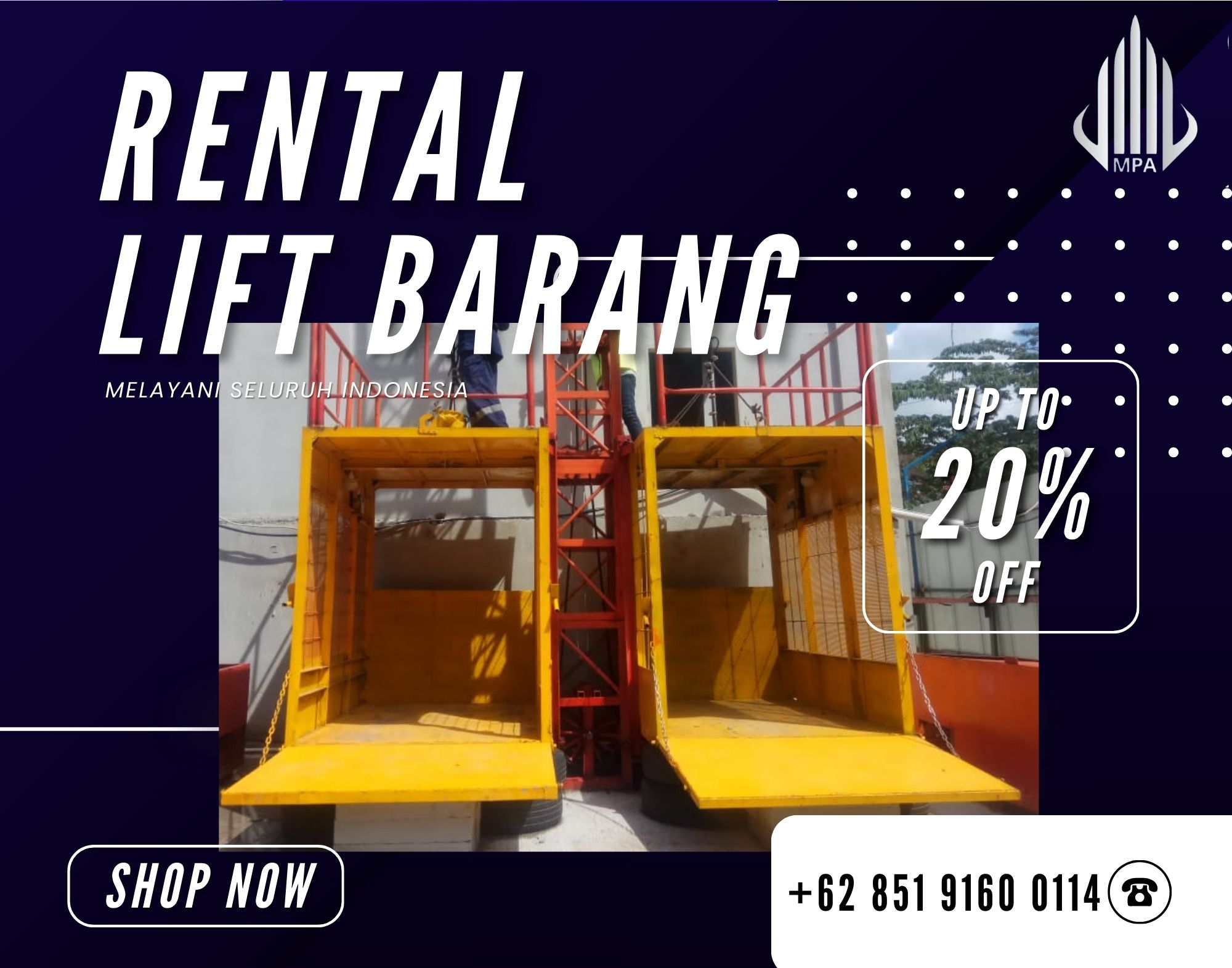 Sewa Lift Barang Subang