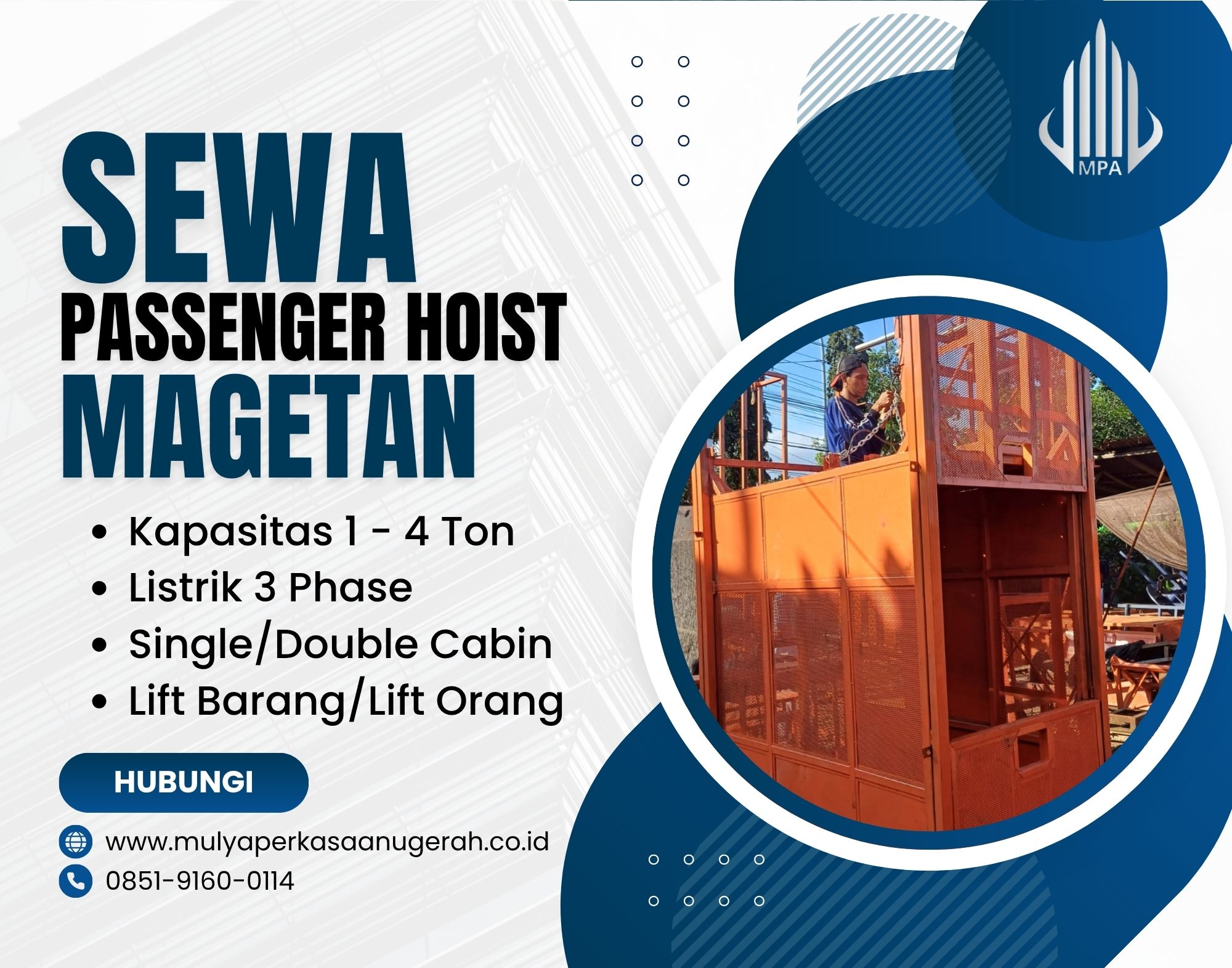 Sewa Passenger Hoist Magetan