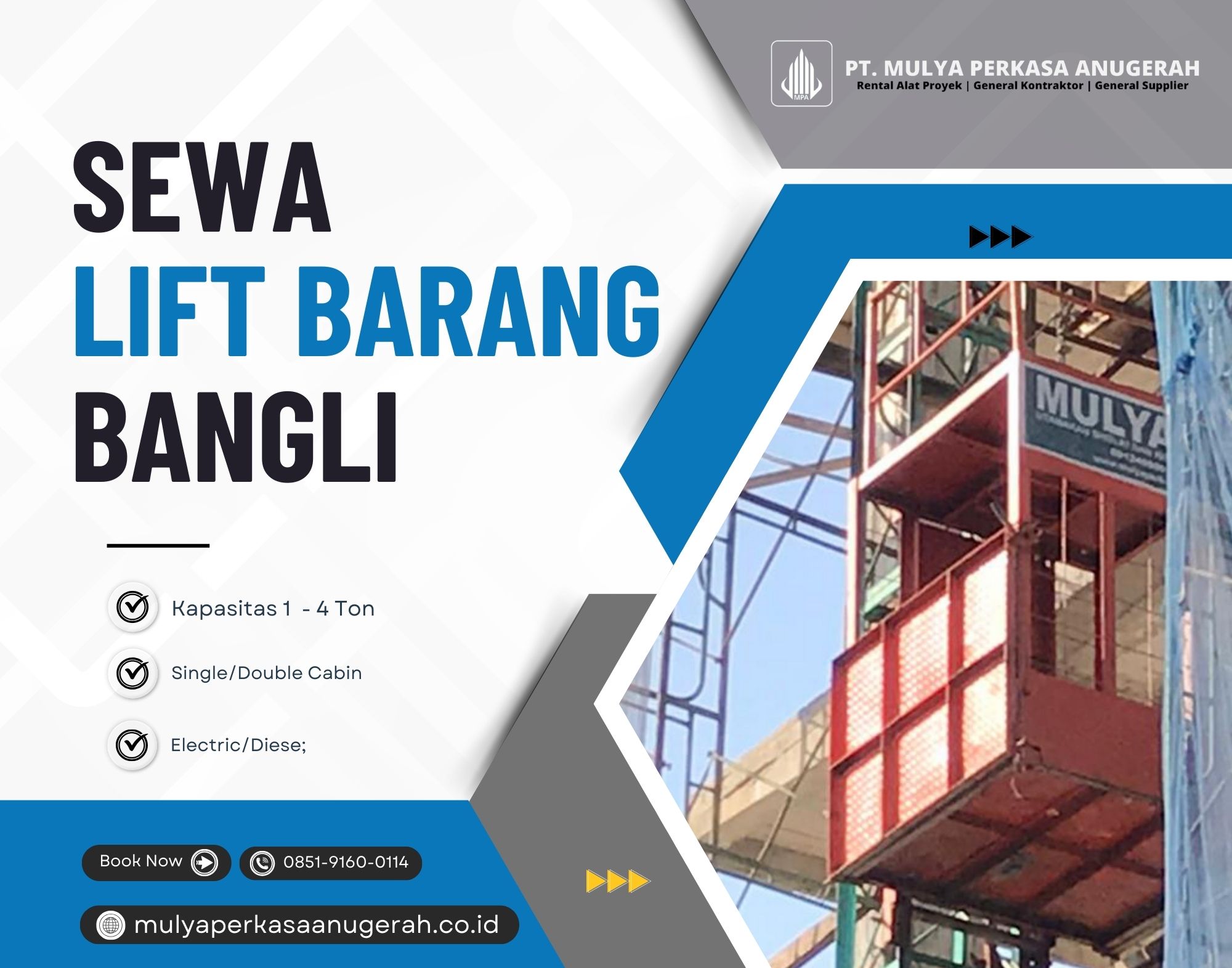Sewa Lift Barang Bangli