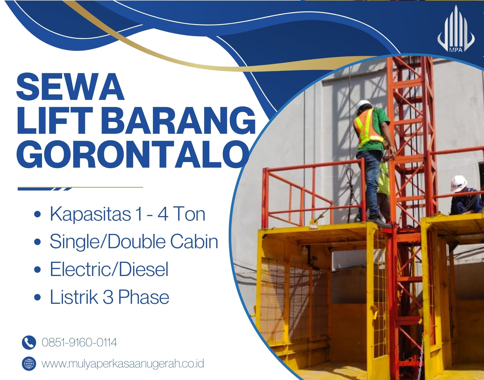 Sewa Lift Barang Gorontalo