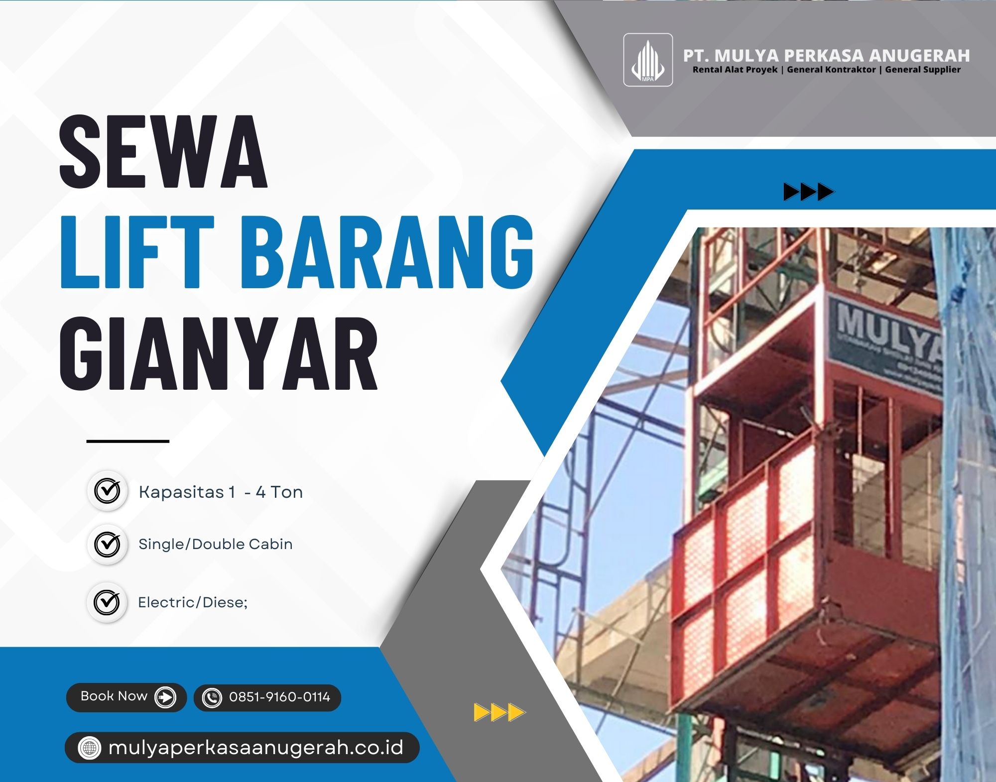 Sewa Lift Barang Gianyar