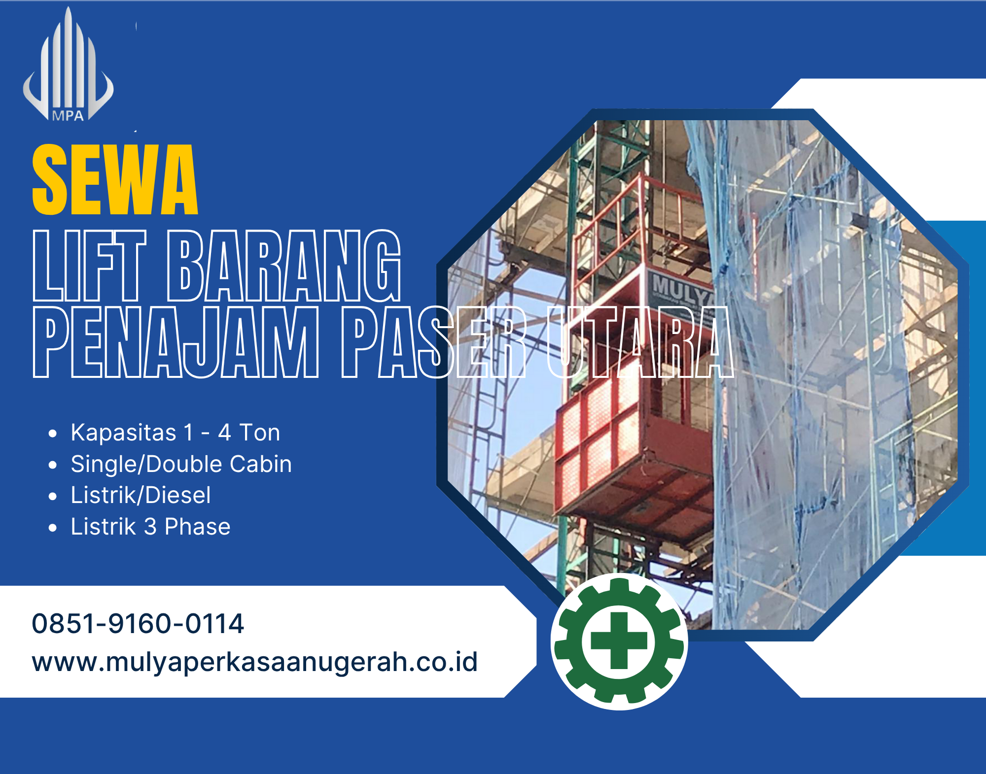 Sewa Lift Barang Penajam Paser Utara