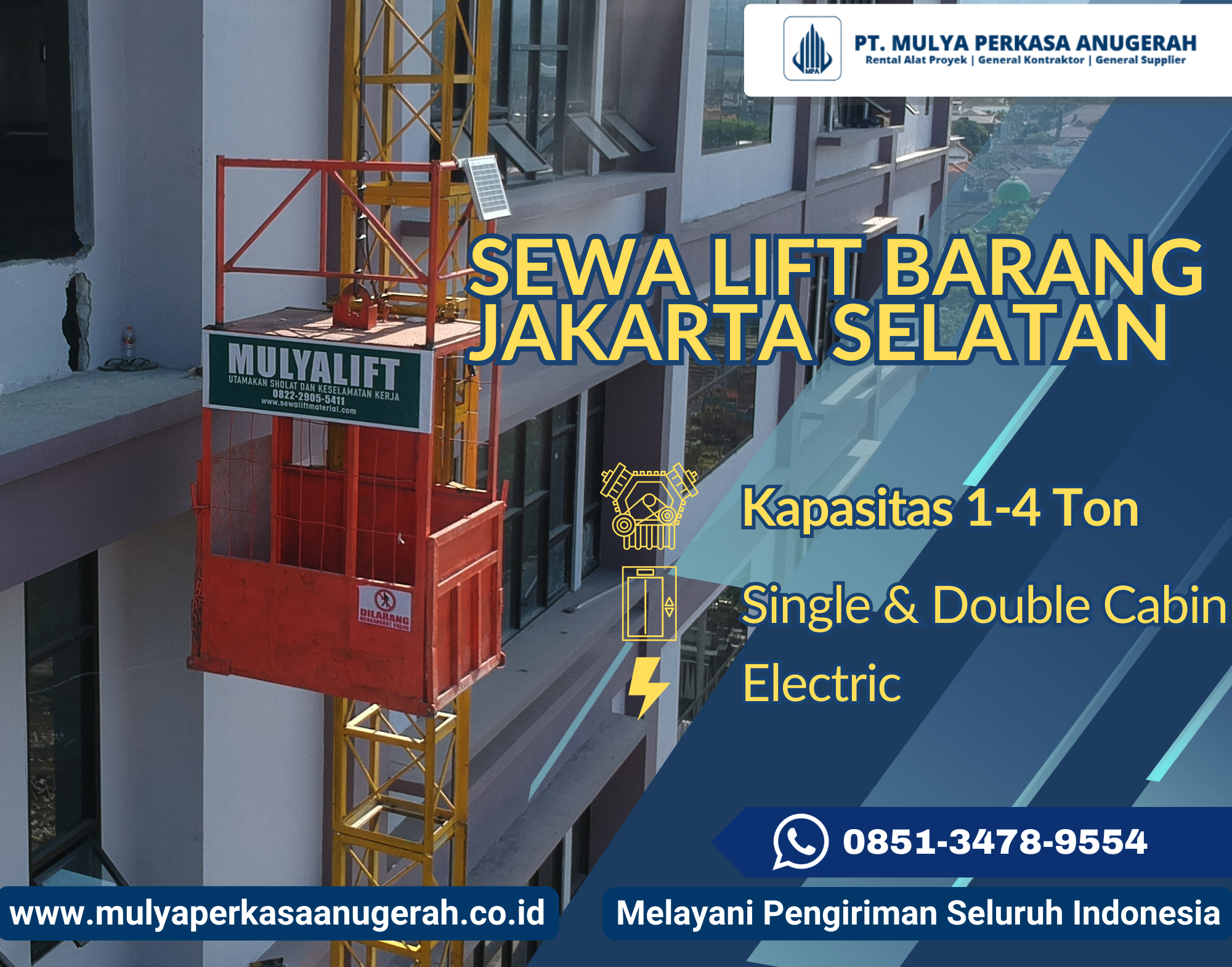 sewa lift barang jakarta selatan