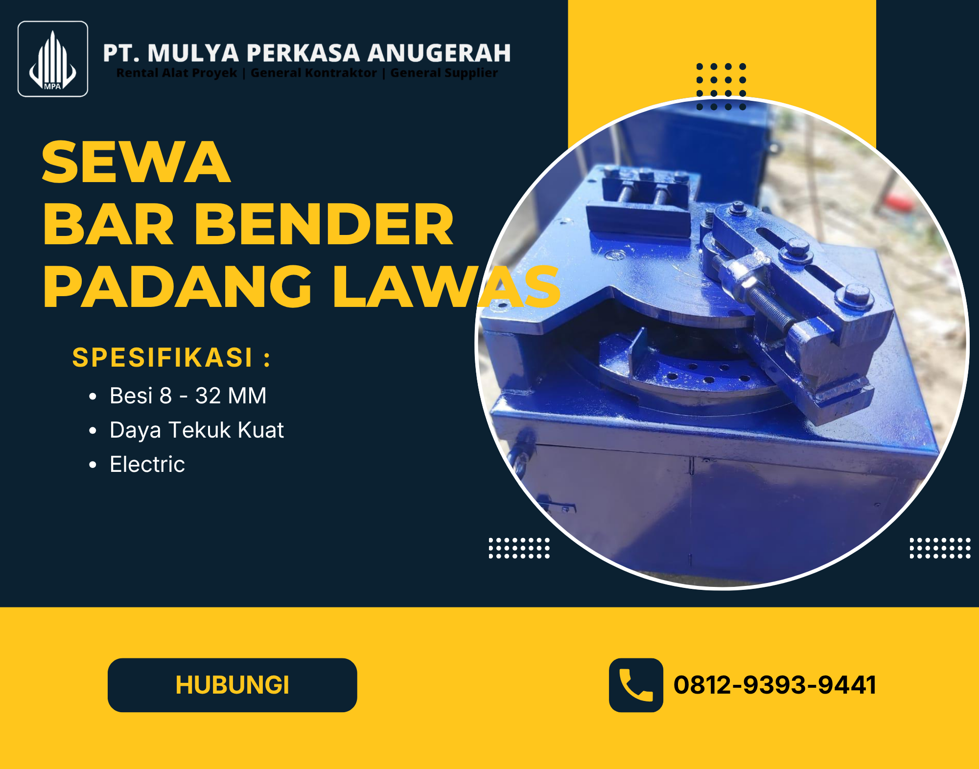 Sewa Bar Bender Padang Lawas