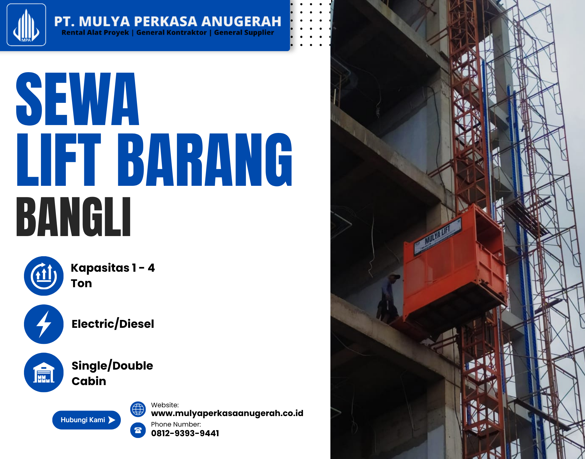 Sewa Lift Barang Bangli