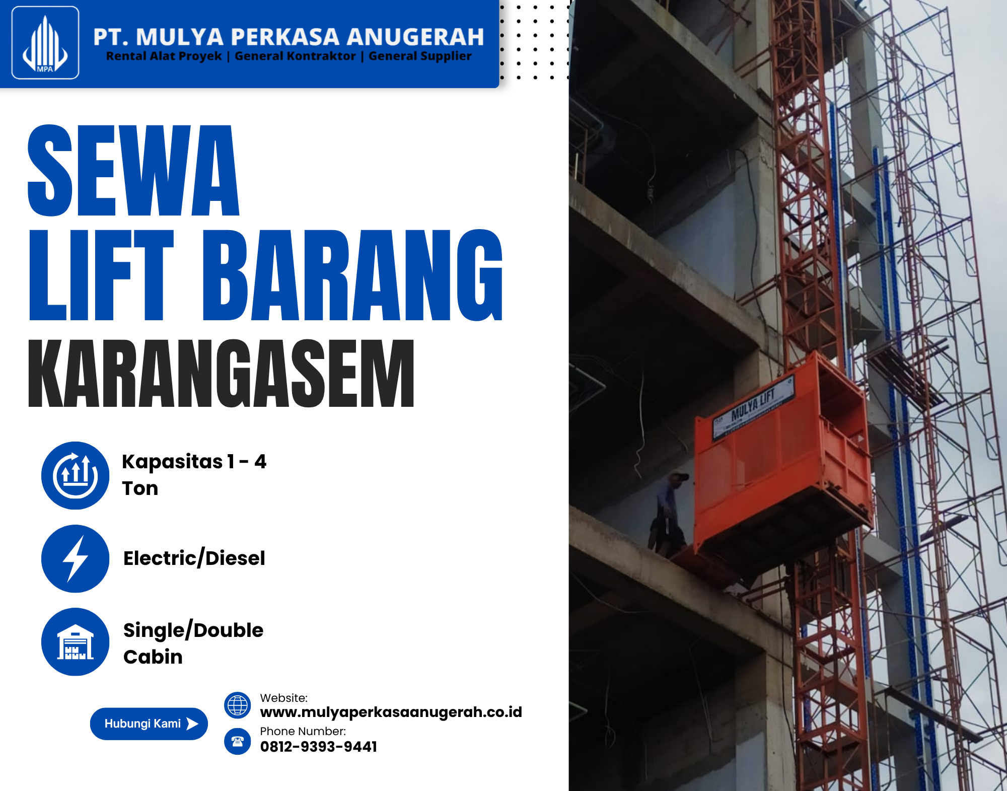 Sewa Lift Barang Karangasem