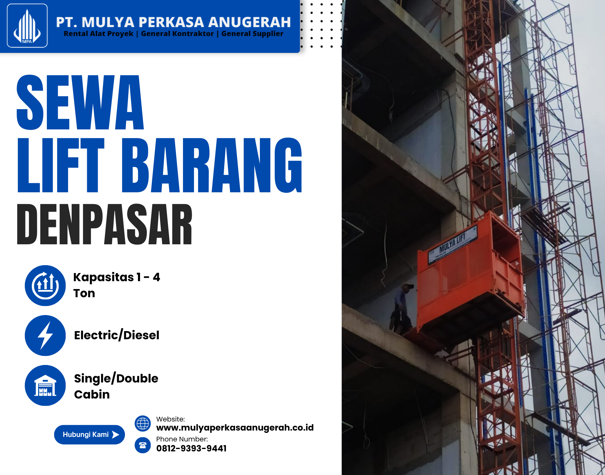 Sewa Lift Barang Denpasar