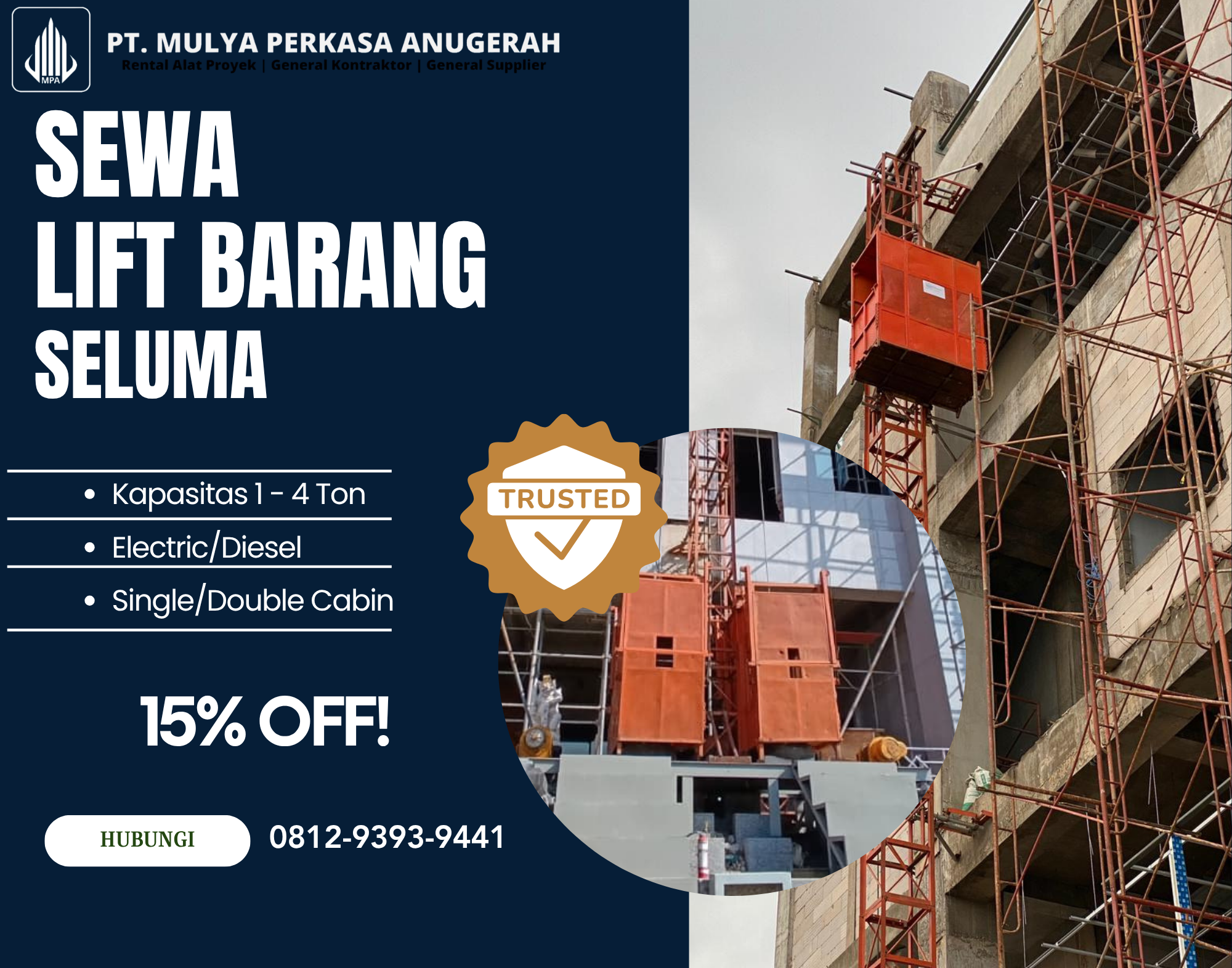 Sewa Lift Barang Seluma