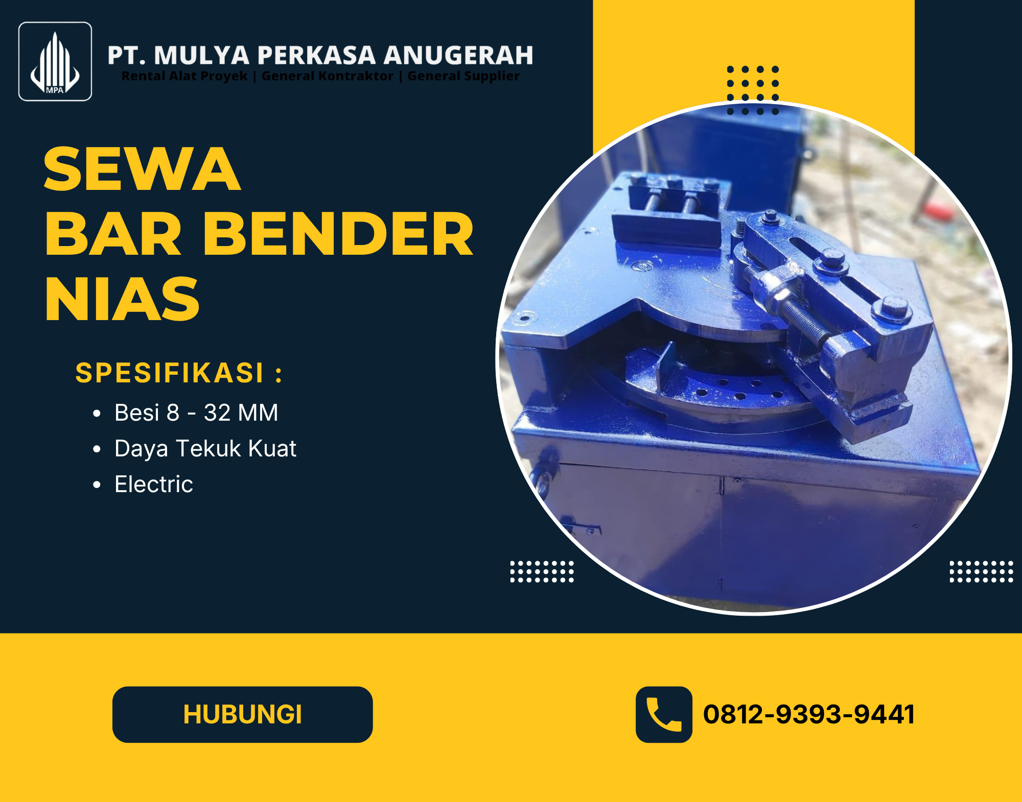 Sewa Bar Bender Nias